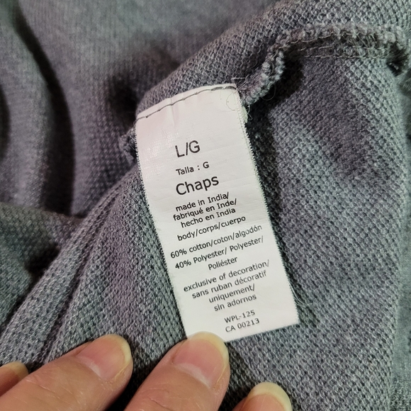 Large grey cotton sweater - Picture 5 of 8